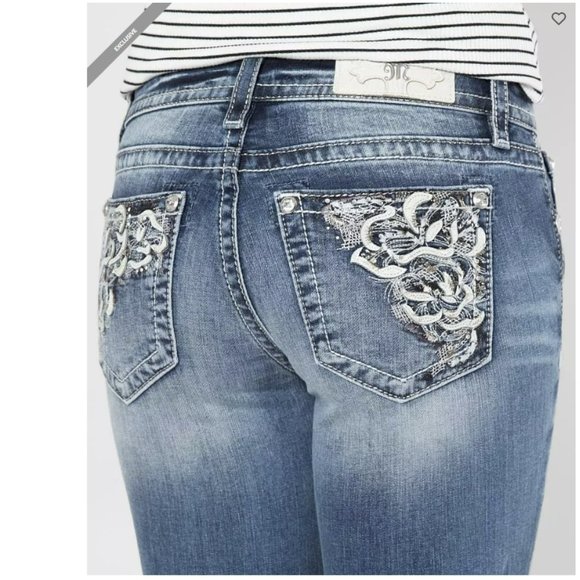 MISS ME Mid-Rise Easy Skinny Women's Blue Jeans Sz 28 - Picture 2 of 13